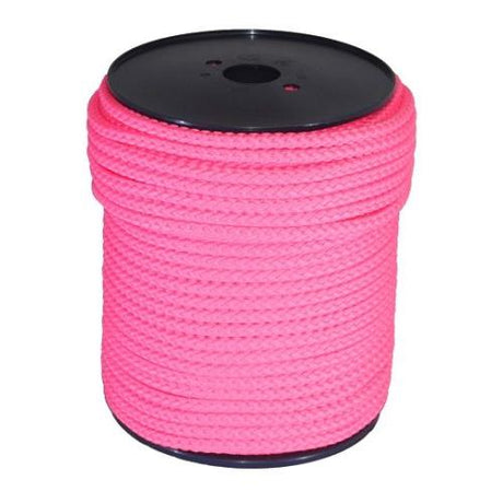 10mm Pink Braided Rope - 100m reel