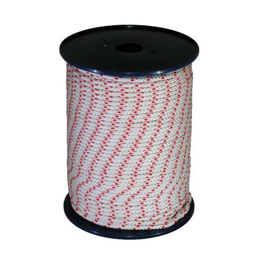 6mm White with Red Spot Polypropylene Cord - 200m Reel