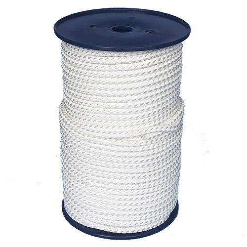 8mm White Cord with Reflective Strip - sold by the metre