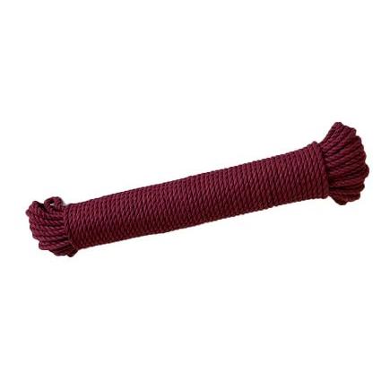 4mm Burgundy Cotton Rope - 25m hank