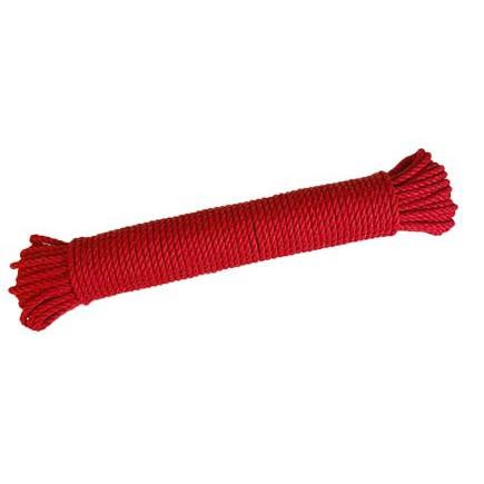 4mm Red Cotton Rope - 25m hank