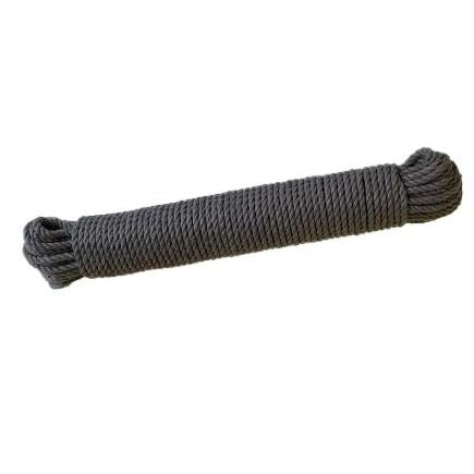 4mm Slate Grey Cotton Rope - 25m hank