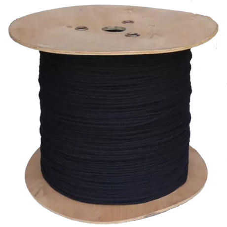 4mm Black Dyed Cotton Rope - 1100m reel