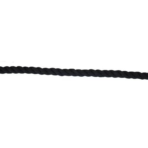 6mm Black Cotton Rope sold by the metre