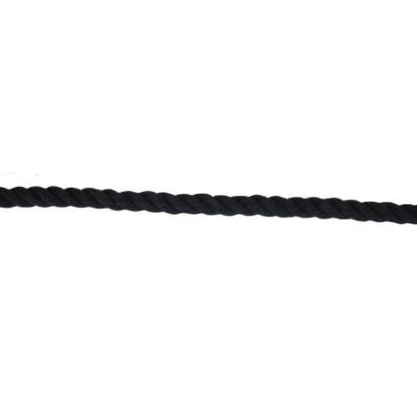 6mm Black Cotton Rope sold by the metre