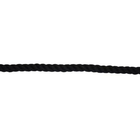 8mm Black Cotton Rope sold by the metre