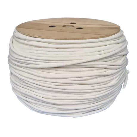 8mm Braided Cotton Cord - 100m reel