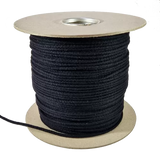 3mm Black Braided Cotton Cord sold by the metre