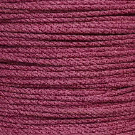 4mm Burgundy Cotton Rope - 25m hank