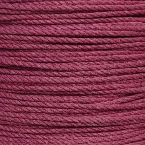 4mm Burgundy Cotton Rope - 100m reel