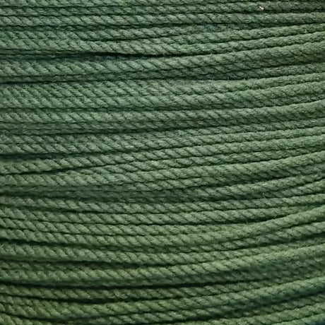 4mm Forest Green Cotton Rope - 25m hank