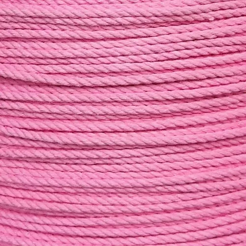 4mm Rose Pink Cotton Rope - 200m reel