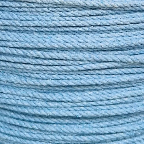 4mm Sky Blue Cotton Rope - 25m hank