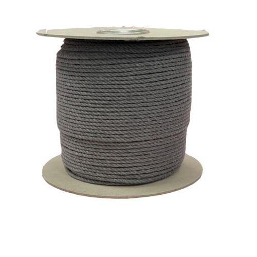 4mm Slate Grey Cotton Rope - 100m reel
