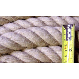 Close-up of a rope with a measuring tape indicating its thickness