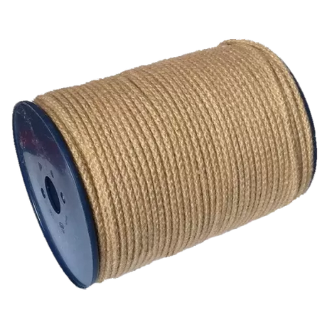 6mm Braided Jute / PP Cord - 200m reel