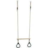 Hardwood Trapeze with Plastic Rings