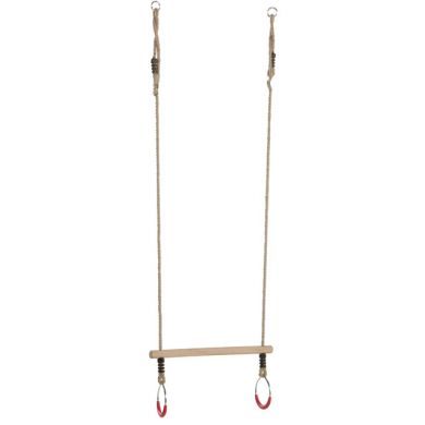 Hardwood Trapeze with Metal Rings