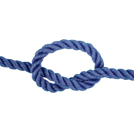 8mm Blue PolyCotton Rope sold by the metre