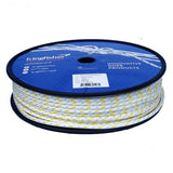 6mm White / Yellow Fleck Braid on Braid Polyester Rope - 100m reel