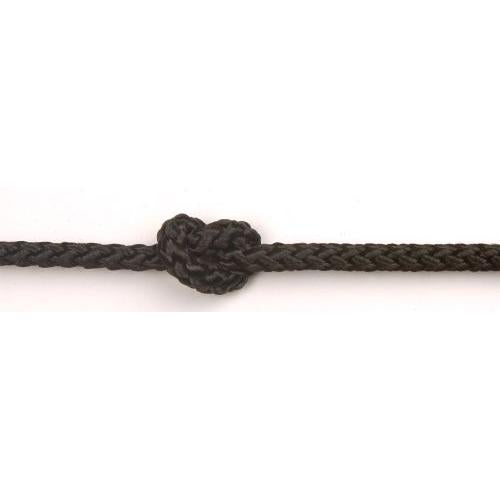 6mm Black 8-plait Polyester Cord - 1000m Reel