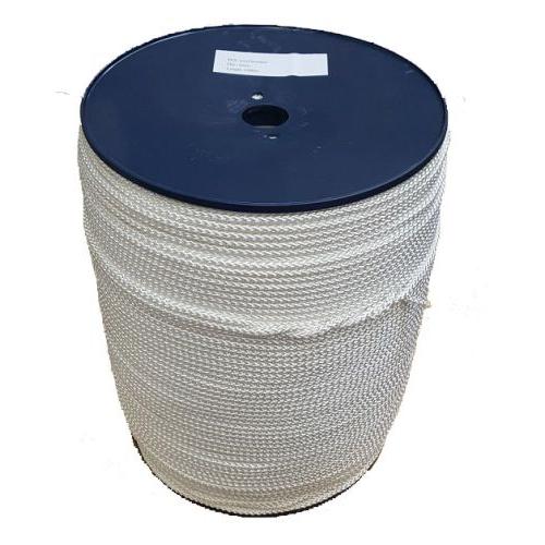 6mm White 8-plait Polyester Cord - 1000m Reel