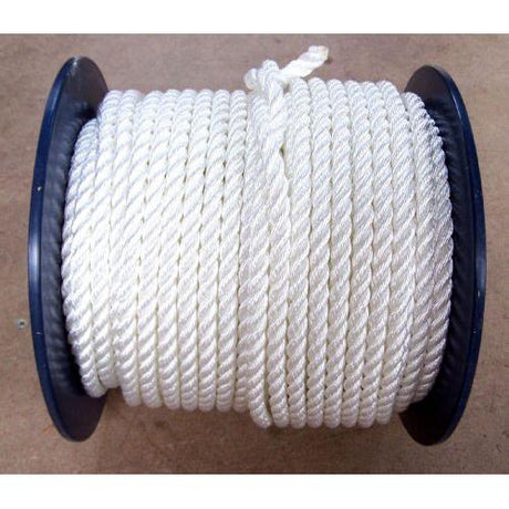 24mm White Polyester Rope - 100m reel