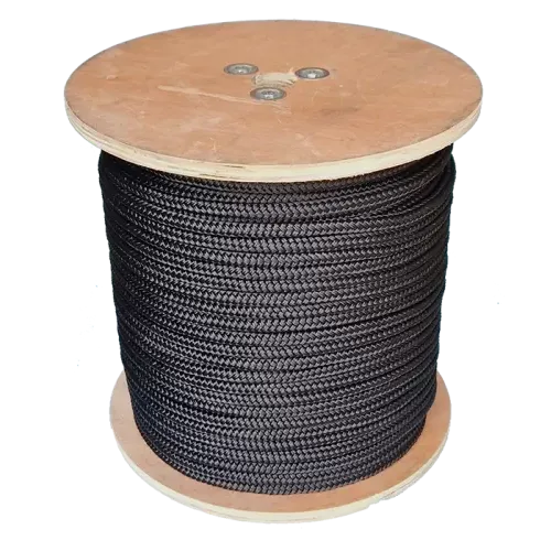 10mm Black Double Braid Polyester 200m reel