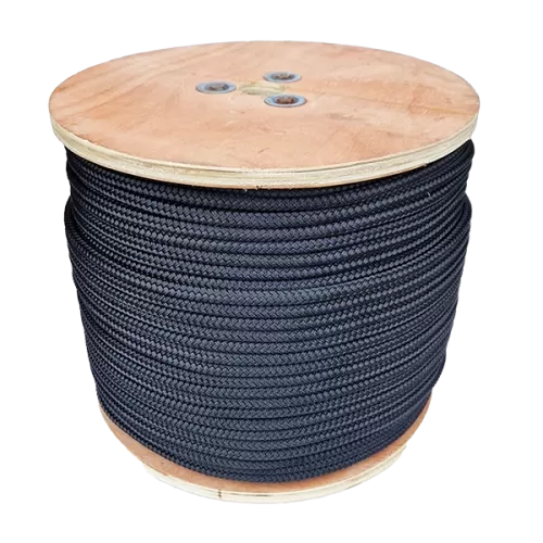 8mm Black Double Braid Polyester 200m reel