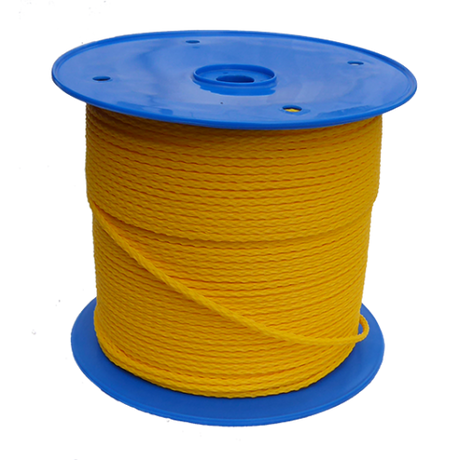 5mm Yellow Hollow Braid Polyethylene 500m Reel