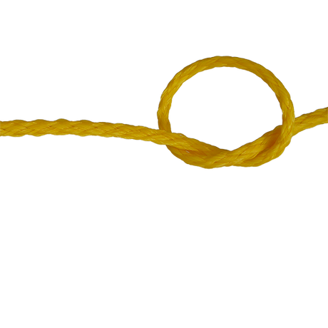 5mm Yellow Hollow Braid Polyethylene sold by the metre