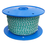 6mm White/Green Hollow Braid Polyethylene 200m Reel