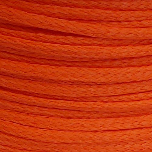 6mm Orange Hollow Braid Polyethylene sold by the metre