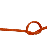 6mm Orange Hollow Braid Polyethylene sold by the metre