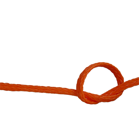 6mm Orange Hollow Braid Polyethylene sold by the metre