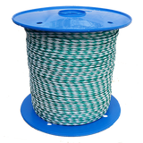 8mm White/Green Hollow Braid Polyethylene 200m Reel