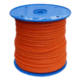 8mm Orange Hollow Braid Polyethylene 500m Reel