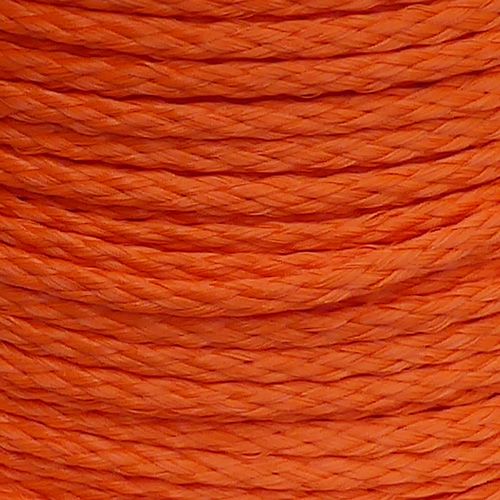 8mm Orange Hollow Braid Polyethylene sold by the metre