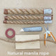 Short video showing the handling and cutting of natural manila rope.