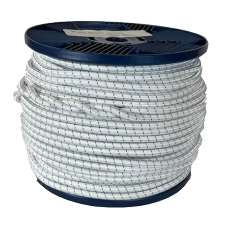 7mm White Fleck Shock Cord - 100m reel