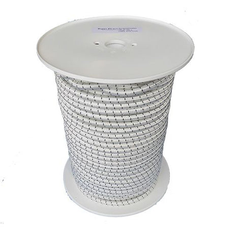 12mm White Fleck Shock Cord - 100m reel