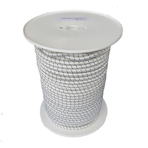 12mm White Fleck Shock Cord - 100m reel