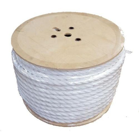 20mm White Staplespun Rope - 100m reel