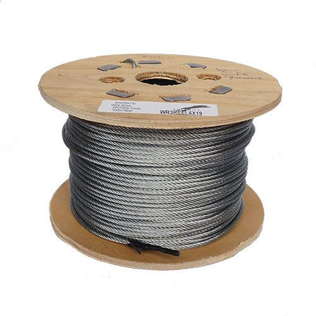 3mm 6x19 Steel Wire Rope - 100m wooden reel