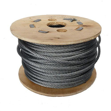 5mm 7x7 Galvanised Steel Wire Rope - 100m reel