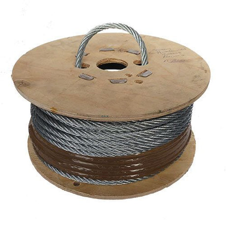 8mm 7x7 Galvanised Steel Wire Rope - 50m reel