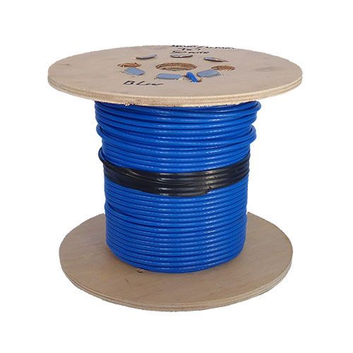 4mm Blue PVC Coated Steel Wire Rope - 50m reel