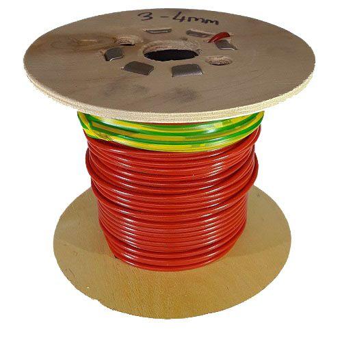 5mm Red PVC Coated Steel Wire Rope - 50m reel