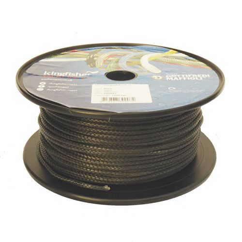4mm Black Dyneema Compact Braid - 100m reel