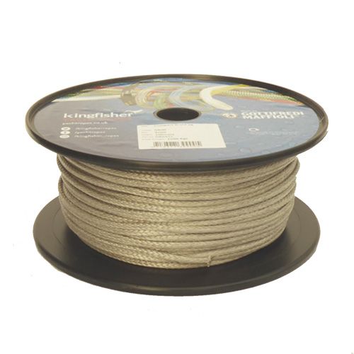 4mm Silver Dyneema Compact Braid - 100m reel